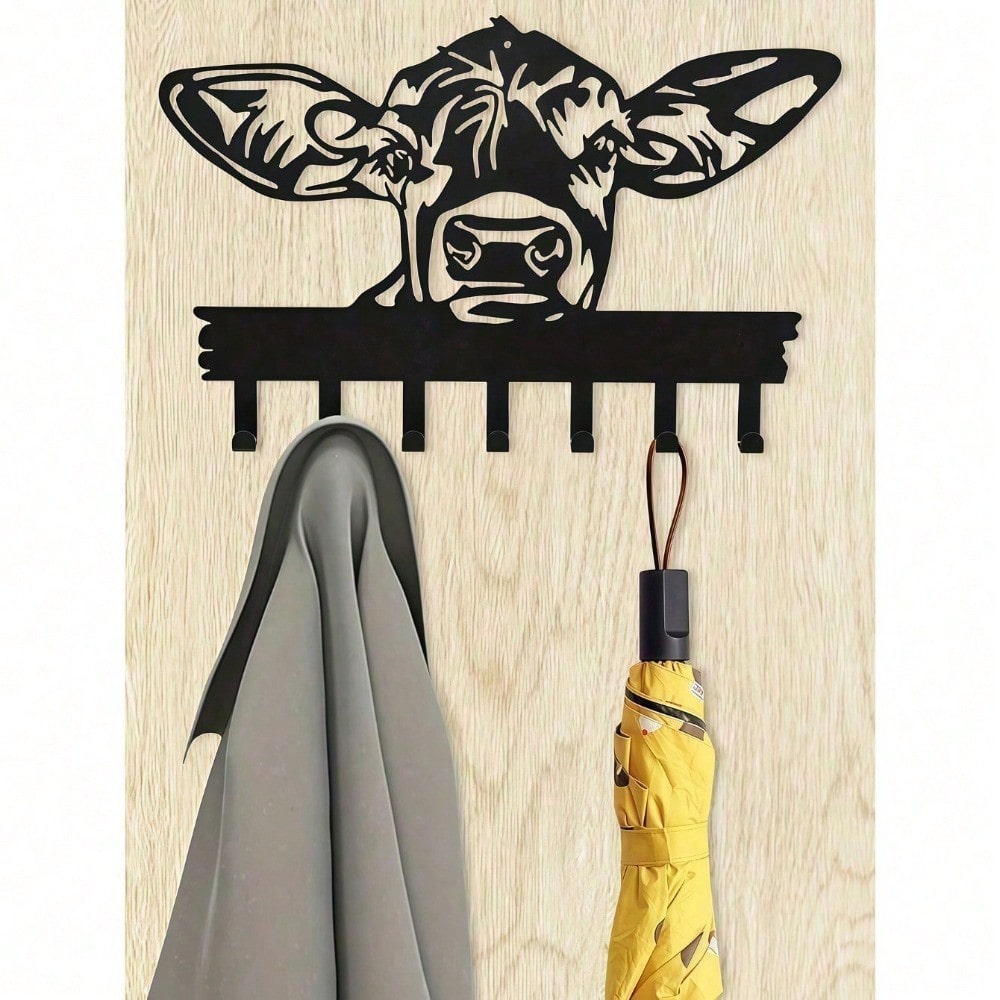 Farmhouse Animal Wall Hooks – Rustic Bathroom & Entryway Hooks for Jackets, Bags & Towels, Cute Boho Wall Art for Kitchen, Office, Bedroom Decor