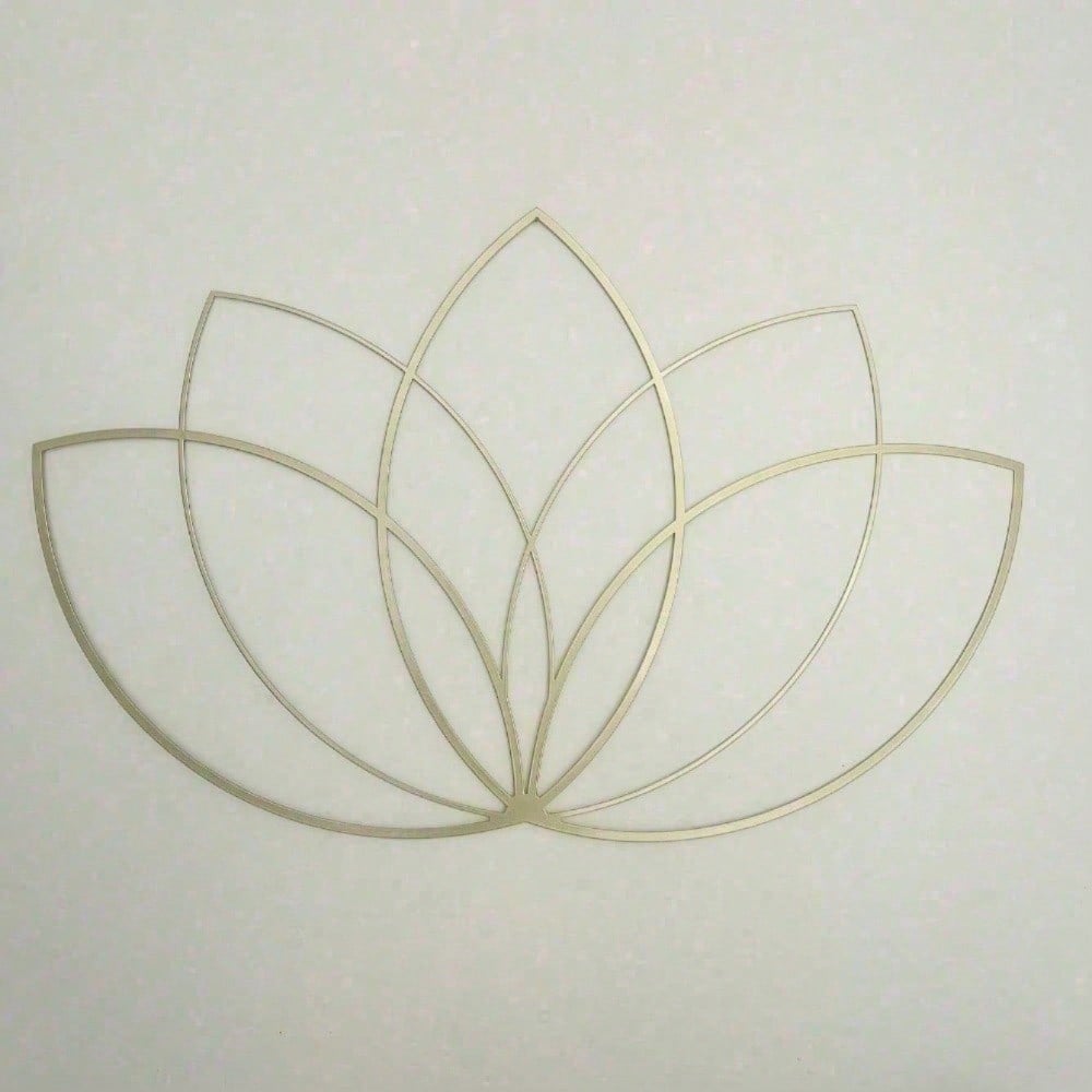 Gold Lotus Flower Metal Wall Art – Modern Gold Floral Decor for Living Room Bedroom Headboard Yoga Studio Meditation Space, Boho Zen Home Accent Spiritual Wall Hanging Aesthetic Room Decor, Unique Gift for Women Valentine Ramadan Birthday New Year, Decora
