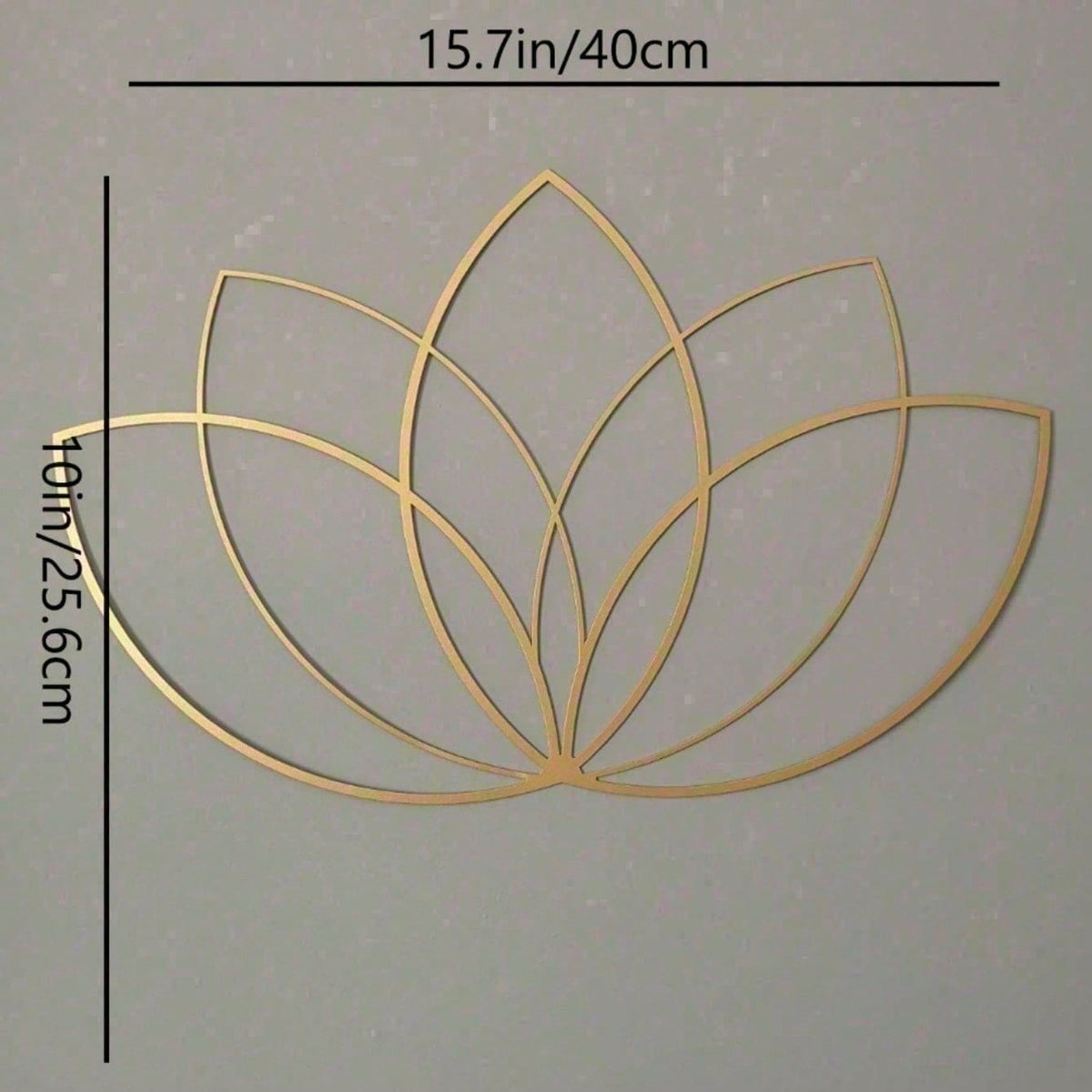 Gold Lotus Flower Metal Wall Art – Modern Gold Floral Decor for Living Room Bedroom Headboard Yoga Studio Meditation Space, Boho Zen Home Accent Spiritual Wall Hanging Aesthetic Room Decor, Unique Gift for Women Valentine Ramadan Birthday New Year, Decora