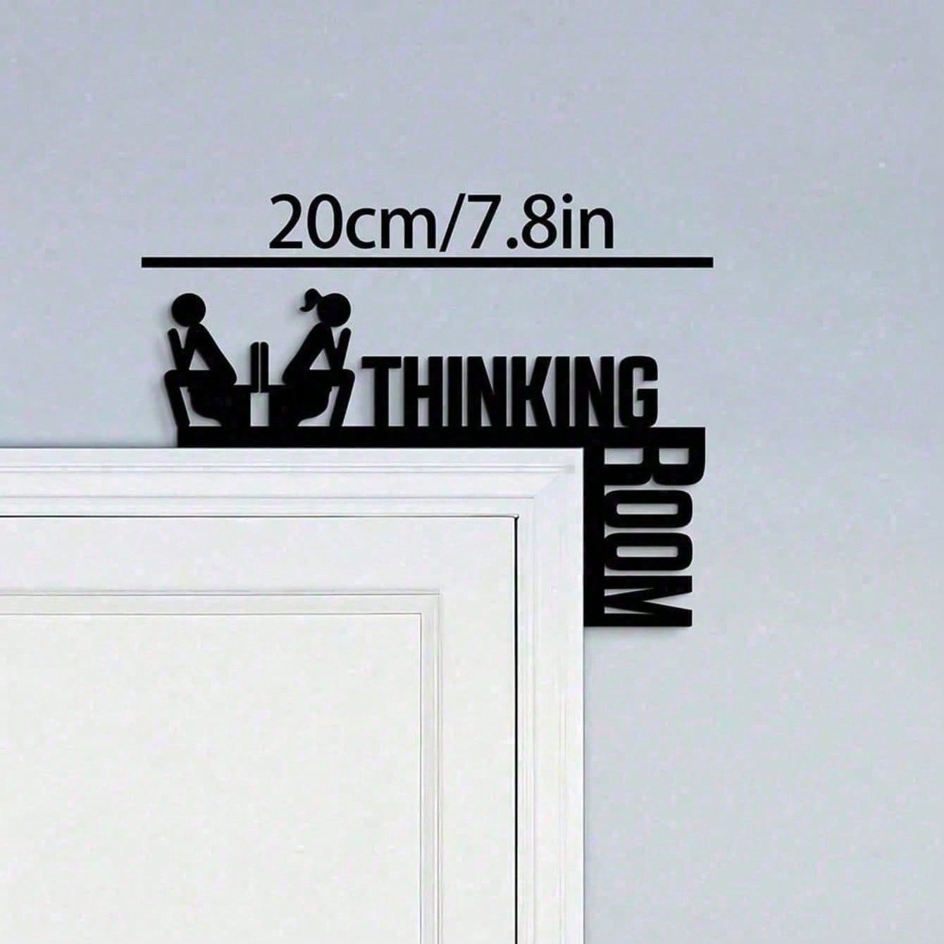 Create Space for Thinking Funny Bathroom Sign – Humorous Metal Wall Art for Toilet Door, Quirky Rustic Decor for Bathroom Office Man Cave, Unique Housewarming Gift Gag Gift Stocking Stuffer, Valentine Birthday Gift for Him Her, Office Bedroom Wall Art Ram Secondary image