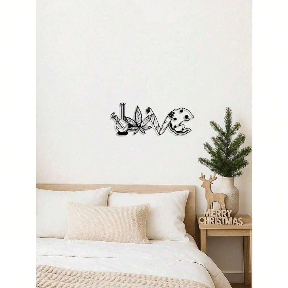 Vintage Heart-Shaped Metal Wall Art, Rustic Farmhouse Love Letter Sign for Romantic Home Décor Wall Hanging for Bedroom Living Room Office Decor, Boho Metal Art for Couples Valentine's Day Gift for Her Wedding & Anniversary Gift for Him, Unique Housewarmi Main image