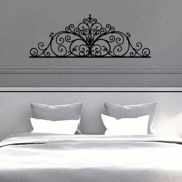 Gothic Metal Wall Art Set of 2, Laser Cut Black Scroll Design for Living Room Bedroom Entryway, Dark Home Decor Gift