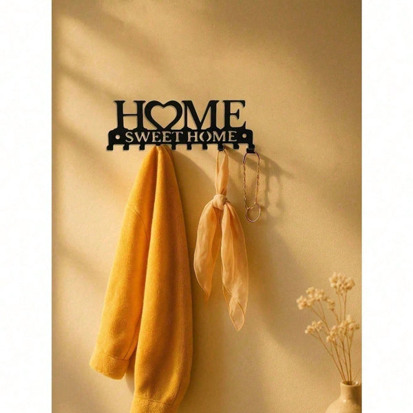 Sleek Wall-Mounted Key Holder with Hooks, Modern Key & Mail Organizer for Entryway Hallway Office, Space-Saving Coat Hat Rack Aesthetic Gift