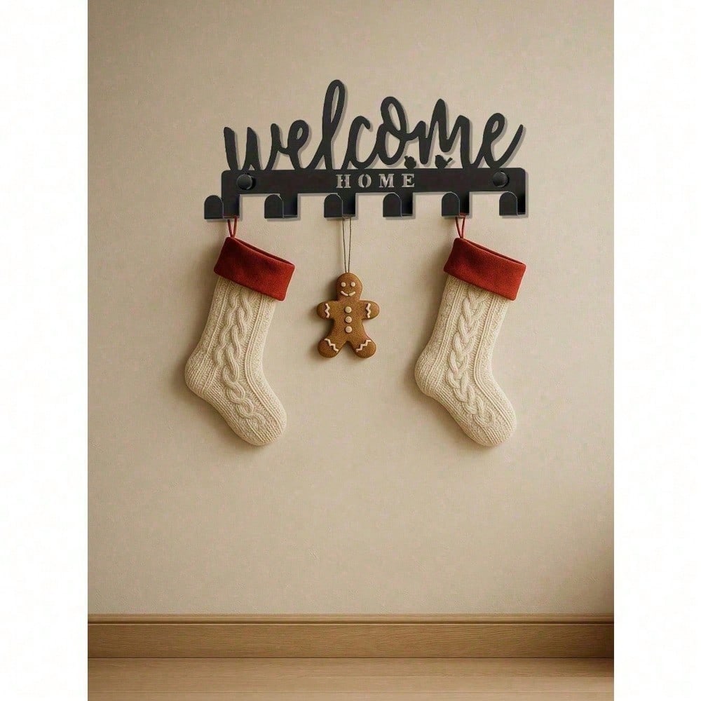 Sleek Wall-Mounted Key Holder, Modern Metal Key Hooks for Entryway Home Office, Space-Saving Organizer with Powder-Coated Finish, Housewarming Gift