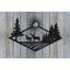 Morning Rise Deer Hunting Metal Wall Art Sign for Home Cabin Decor Iron Crafts Wall decoration Artwork Wall Sticker