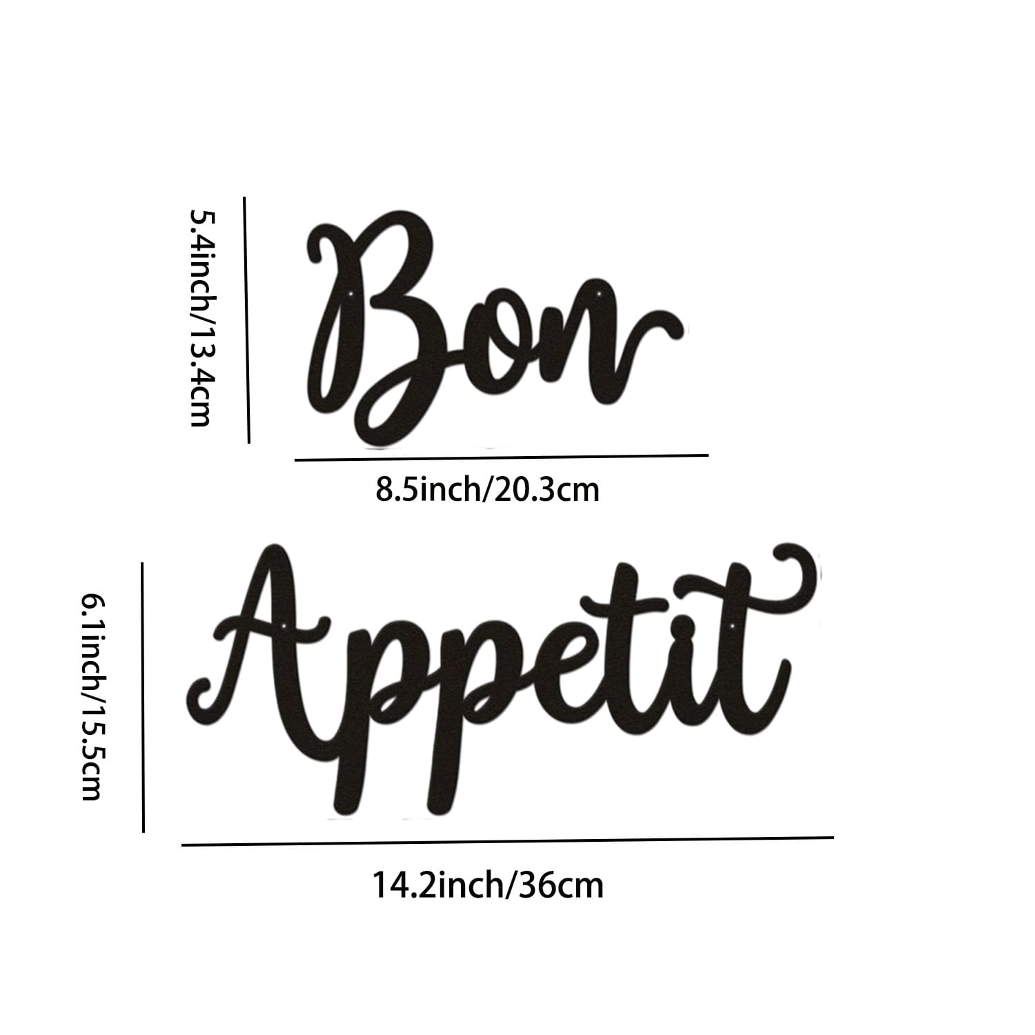 Bon Appetit Wall Décor Bon Appetit Metal Wall Sign Farmhouse Kitchen Wall Art Iron Crafts Wall Sticker