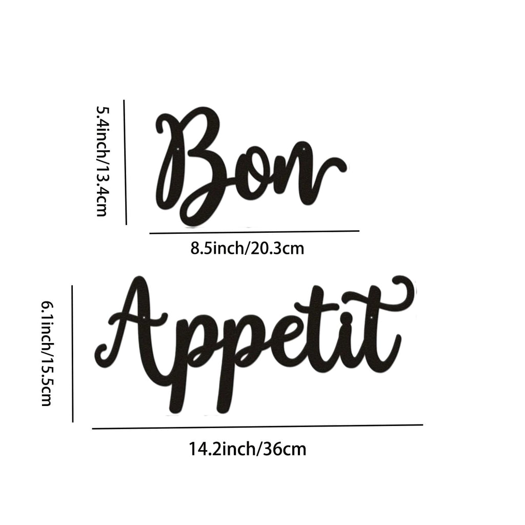Bon Appetit Wall Décor Bon Appetit Metal Wall Sign Farmhouse Kitchen Wall Art Iron Crafts Wall Sticker