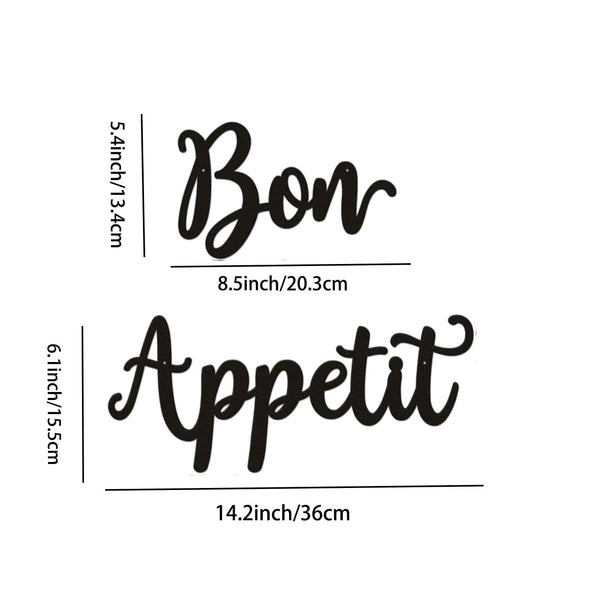 Bon Appetit Wall Décor Bon Appetit Metal Wall Sign Farmhouse Kitchen Wall Art Iron Crafts Wall Sticker