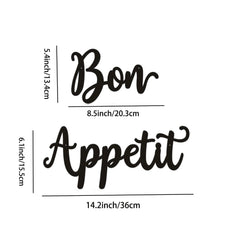 Bon Appetit Wall Décor Bon Appetit Metal Wall Sign Farmhouse Kitchen Wall Art Iron Crafts Wall Sticker
