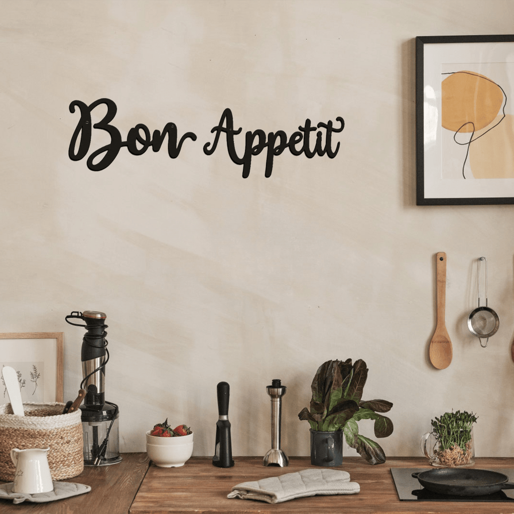 Bon Appetit Wall Décor Bon Appetit Metal Wall Sign Farmhouse Kitchen Wall Art Iron Crafts Wall Sticker