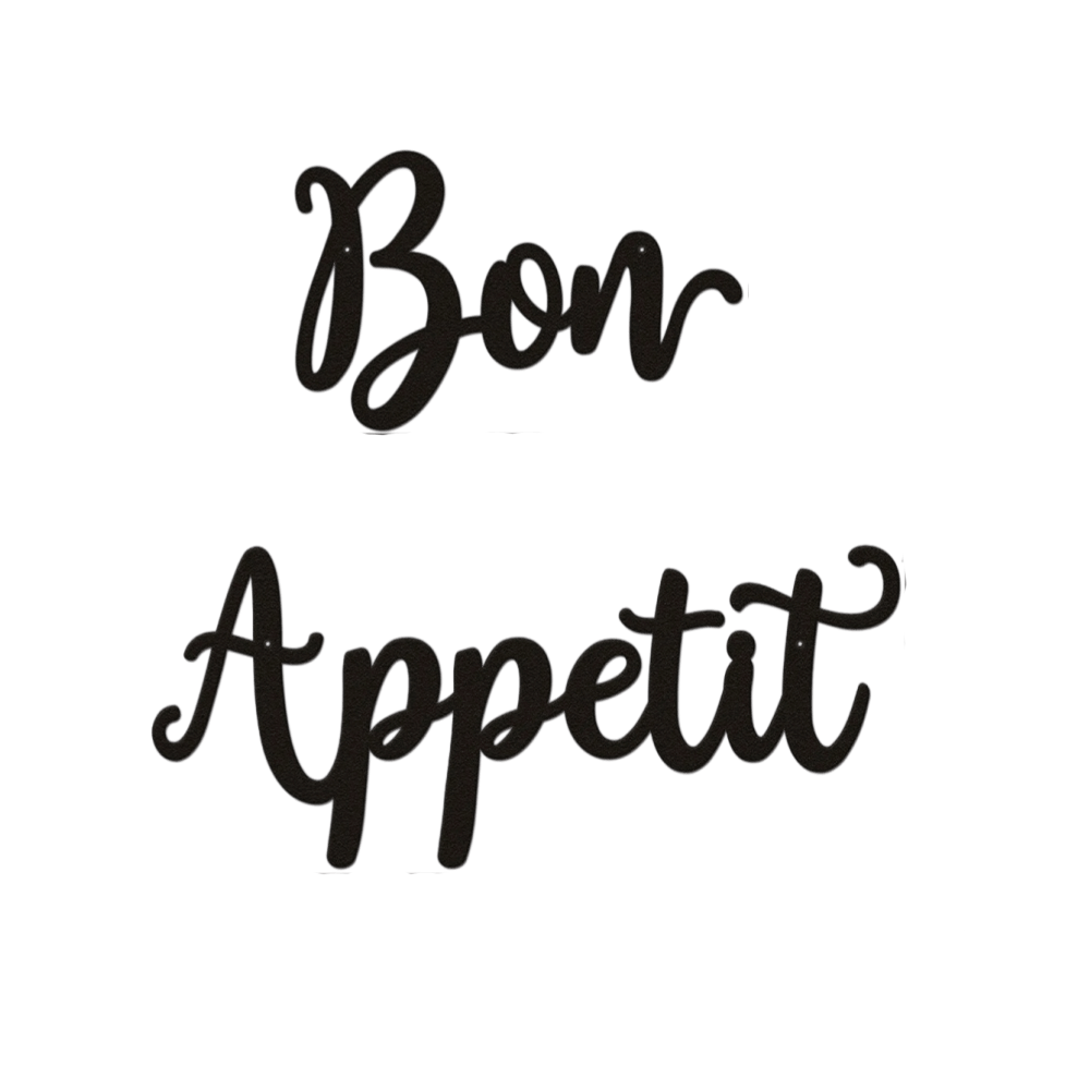Bon Appetit Wall Décor Bon Appetit Metal Wall Sign Farmhouse Kitchen Wall Art Iron Crafts Wall Sticker