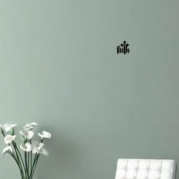 1 piece of carefully crafted "Faith" metal listing, elegantly designed wall art logo, an inspiring gift for home and office. Suitable for interior decoration, wall decoration