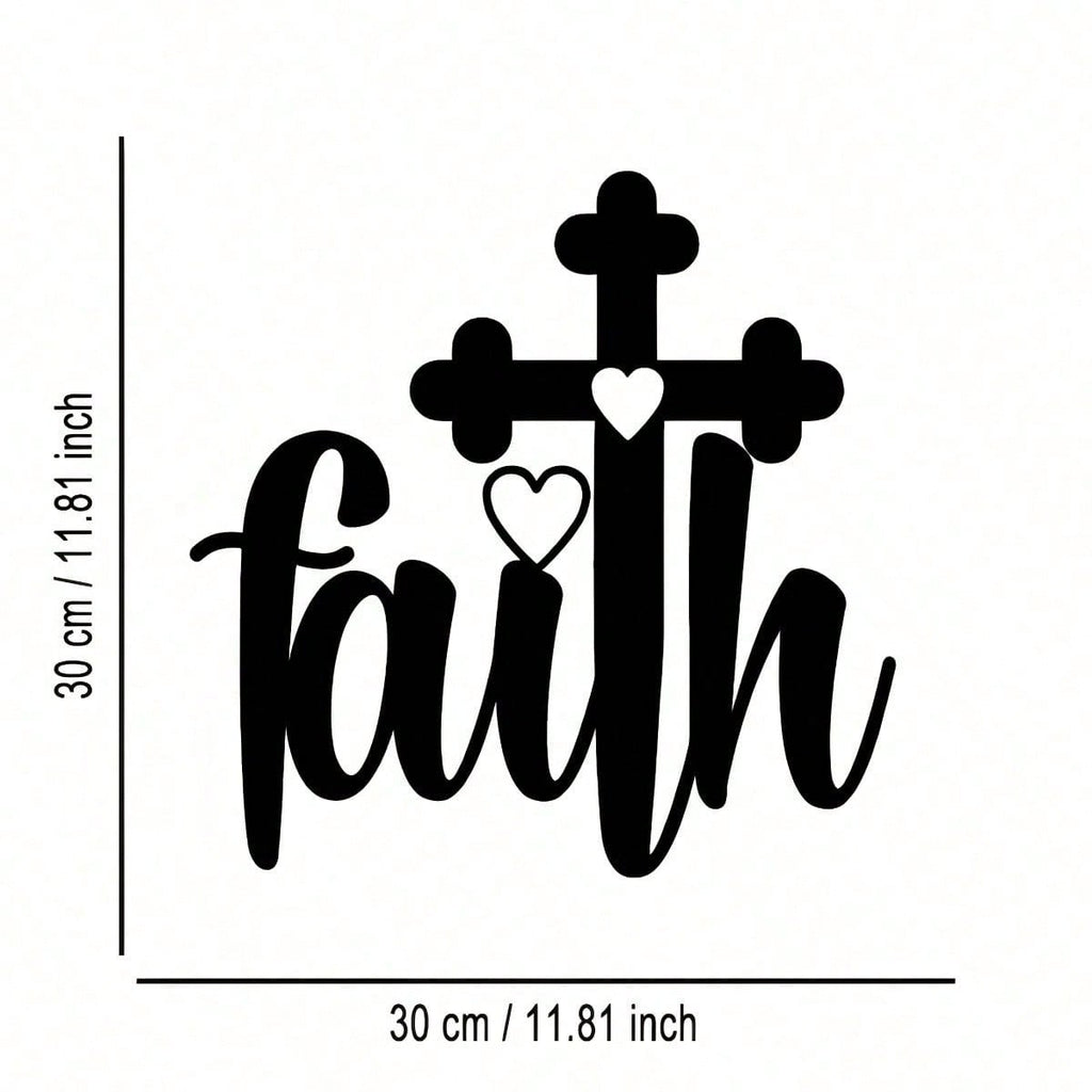 1 piece of carefully crafted "Faith" metal listing, elegantly designed wall art logo, an inspiring gift for home and office. Suitable for interior decoration, wall decoration