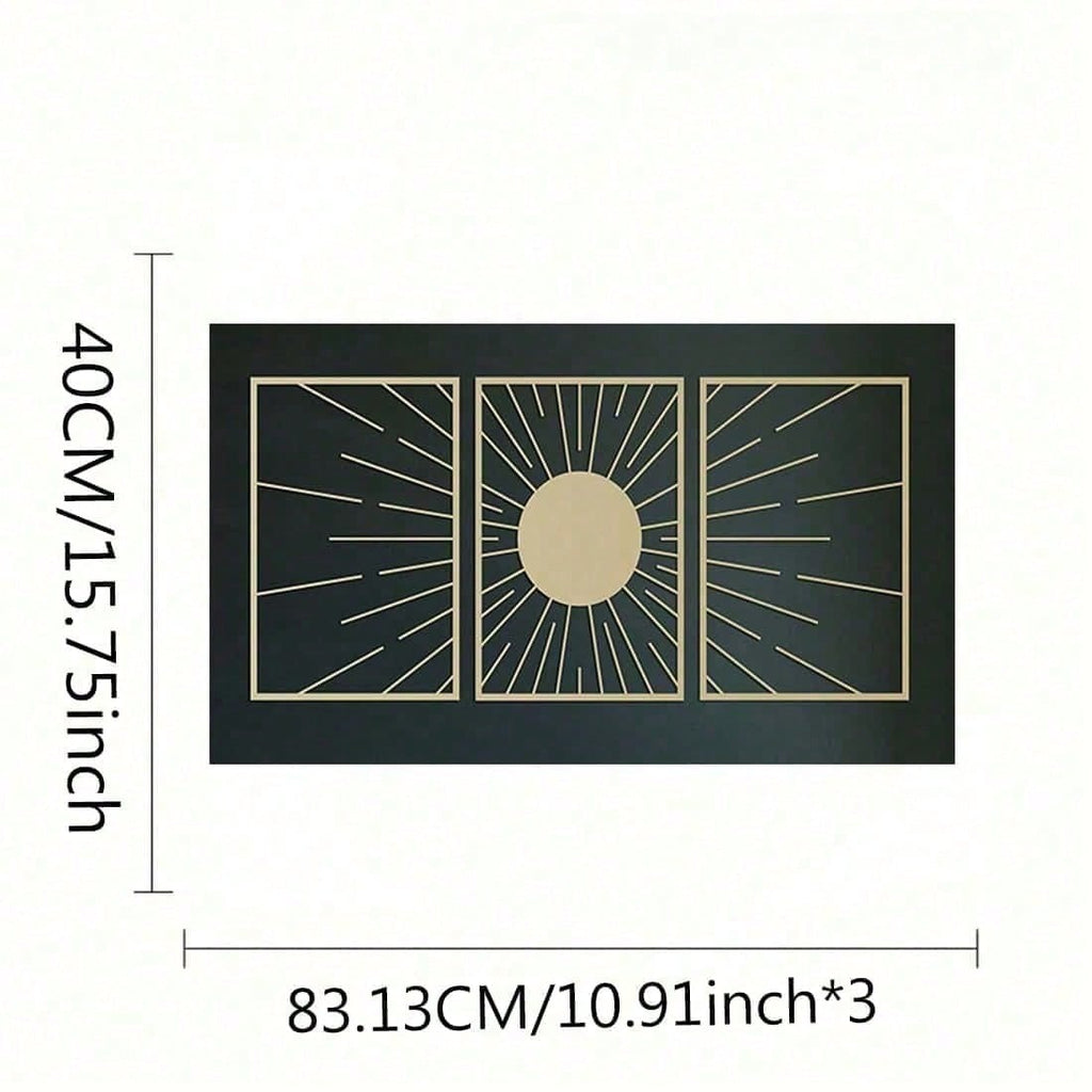 3-piece exquisite decorative set - golden metallic pattern wall decoration: This charming ornament is suitable for various spaces, including grand halls, cozy bedrooms, and more.