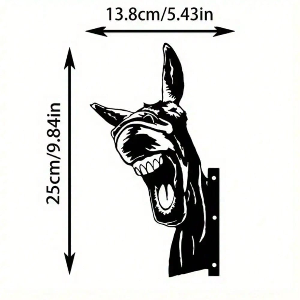 Donkey Silhouette Iron Garden Wall Decor, Black Rust Brown Outdoor Yard Art for Patio Farmhouse