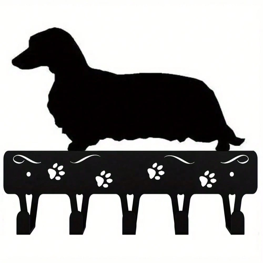 Vintage Dachshund Dog Metal Wall Art 6 Inch, Aluminum Iron Plate Painting for Living Room Hallway Home Office