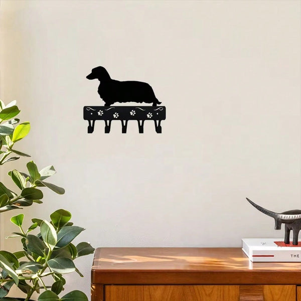 Vintage Dachshund Dog Metal Wall Art 6 Inch, Aluminum Iron Plate Painting for Living Room Hallway Home Office