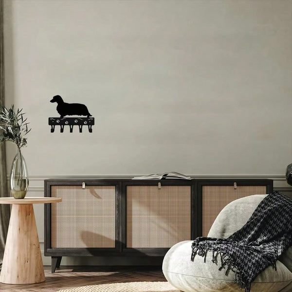 Vintage Dachshund Dog Metal Wall Art 6 Inch, Aluminum Iron Plate Painting for Living Room Hallway Home Office