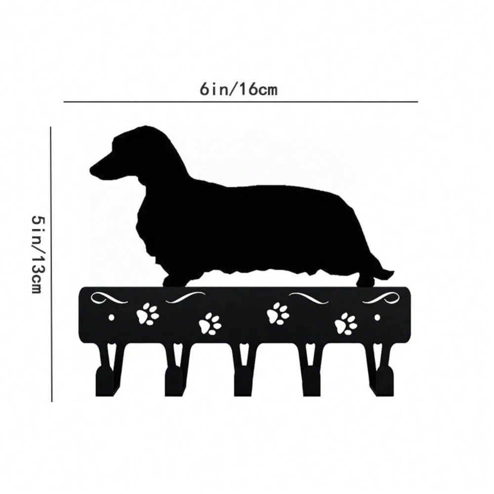 Vintage Dachshund Dog Metal Wall Art 6 Inch, Aluminum Iron Plate Painting for Living Room Hallway Home Office