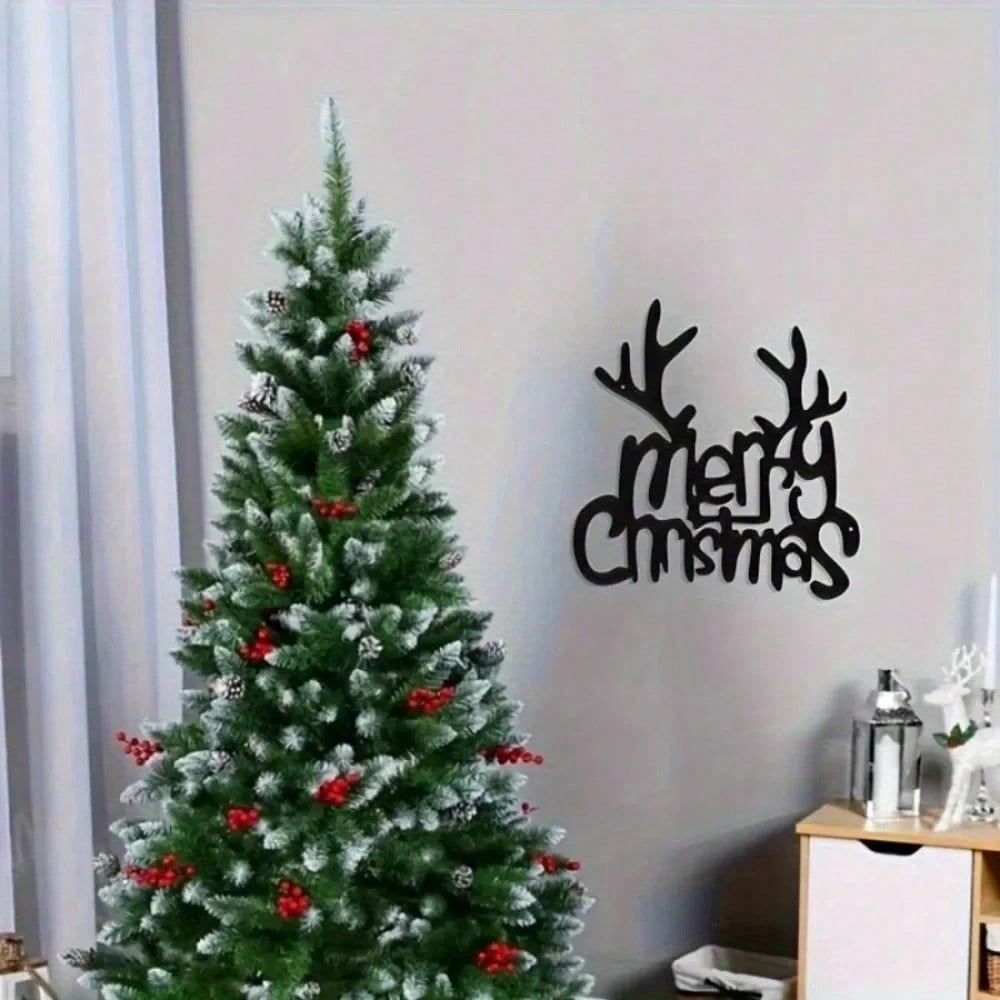 Wrought Iron Christmas Antlers Metal Wall Decor 1PC, Easy Install Holiday Party Pendant  Home Sculpture