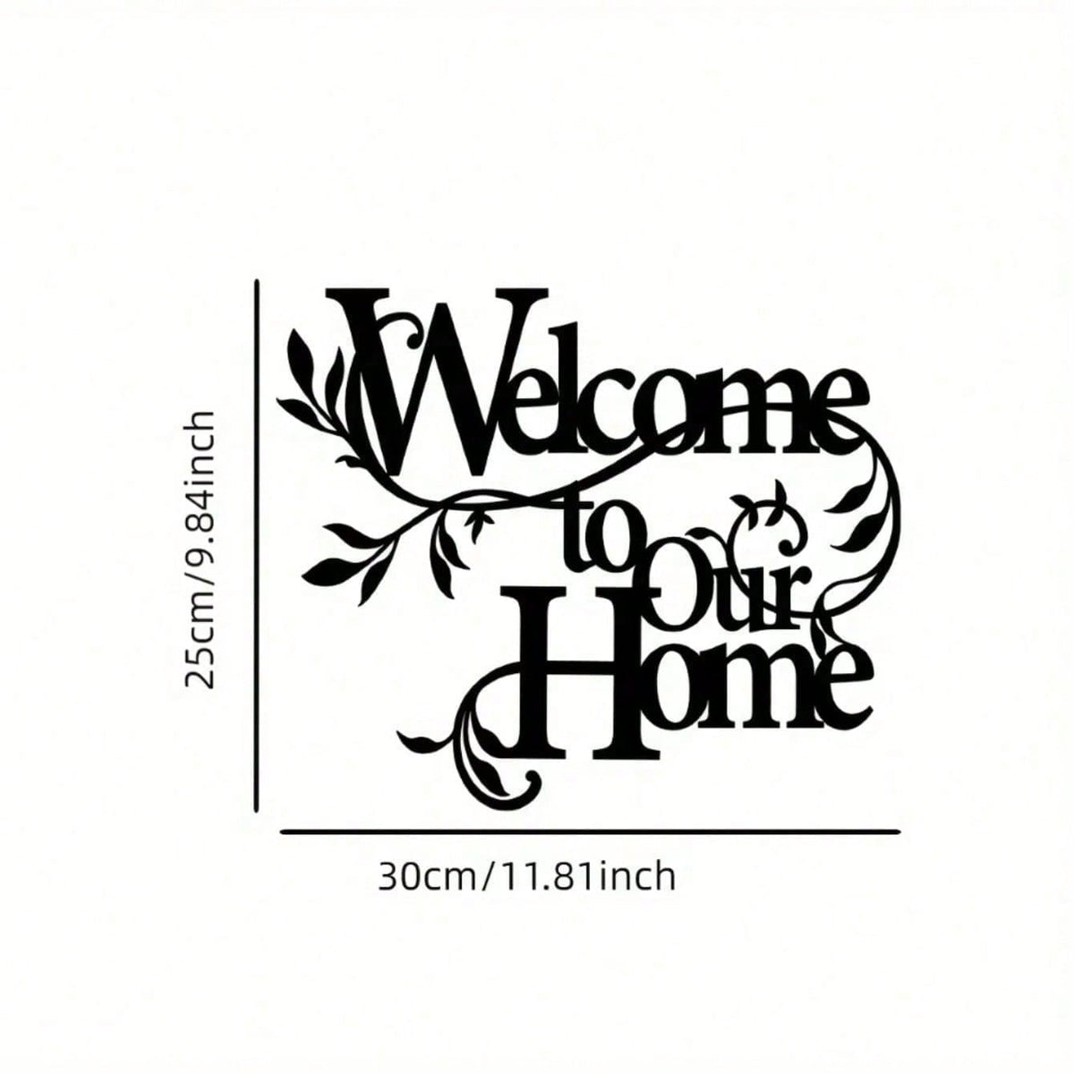 Welcome to Our Home Metal Wall Sign Rustic Farmhouse Decor for Porch Entryway Living Room Indoor Outdoor Welcome Plaque Housewarming Gift