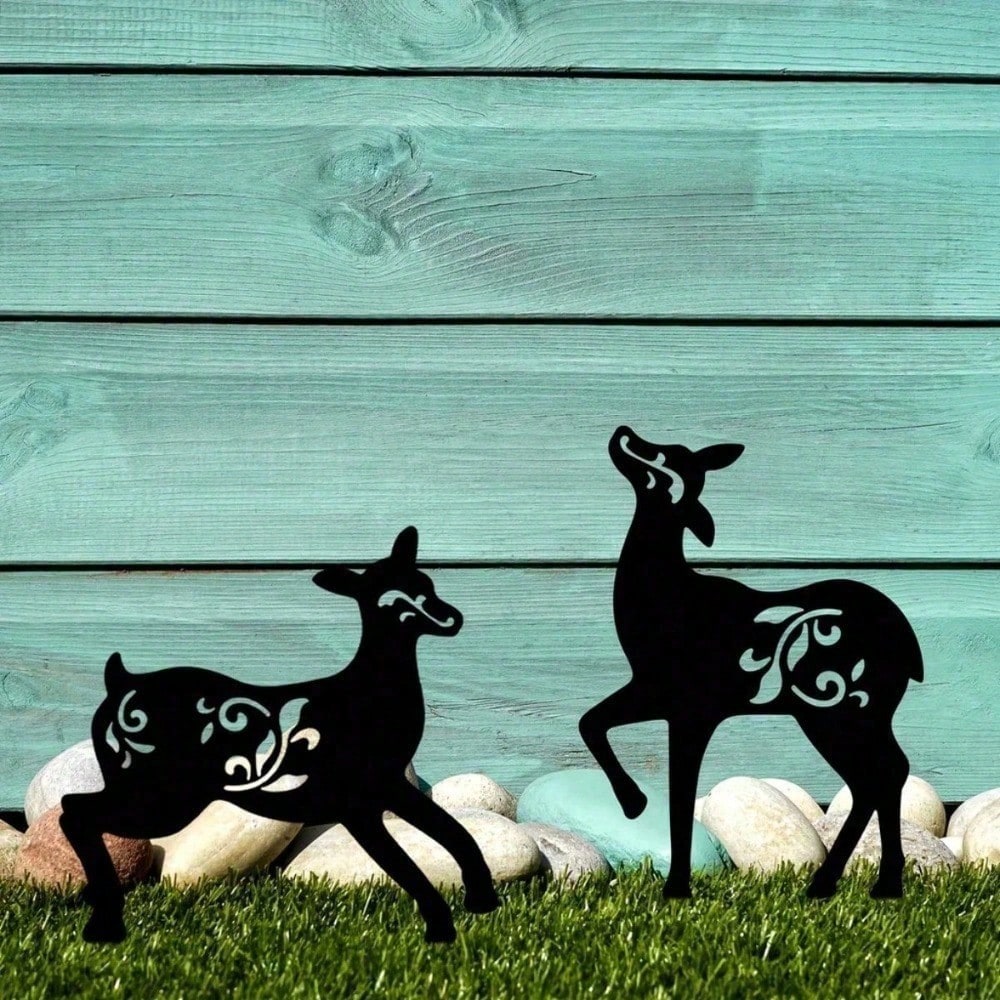 Spooky Black Metal Garden Stakes Gothic Halloween Outdoor Decor for Yard Lawn Fence Party Ornaments