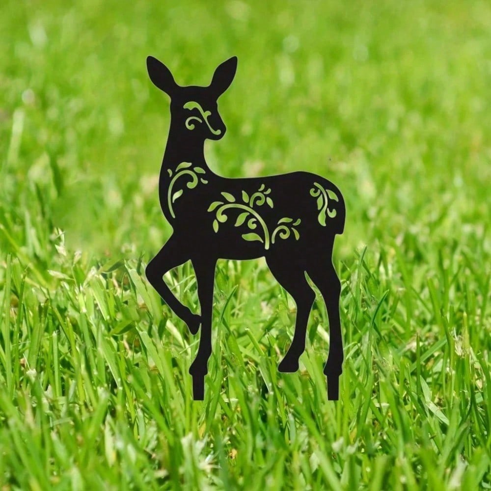Spooky Black Metal Garden Stakes Gothic Halloween Outdoor Decor for Yard Lawn Fence Party Ornaments