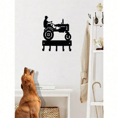 Heavy Duty Tractor Key Hook Wall Mounted, Iron Decor for Garage or Farmhouse Entryway Organizer 1PC