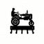 Heavy Duty Tractor Key Hook Wall Mounted, Iron Decor for Garage or Farmhouse Entryway Organizer 1PC