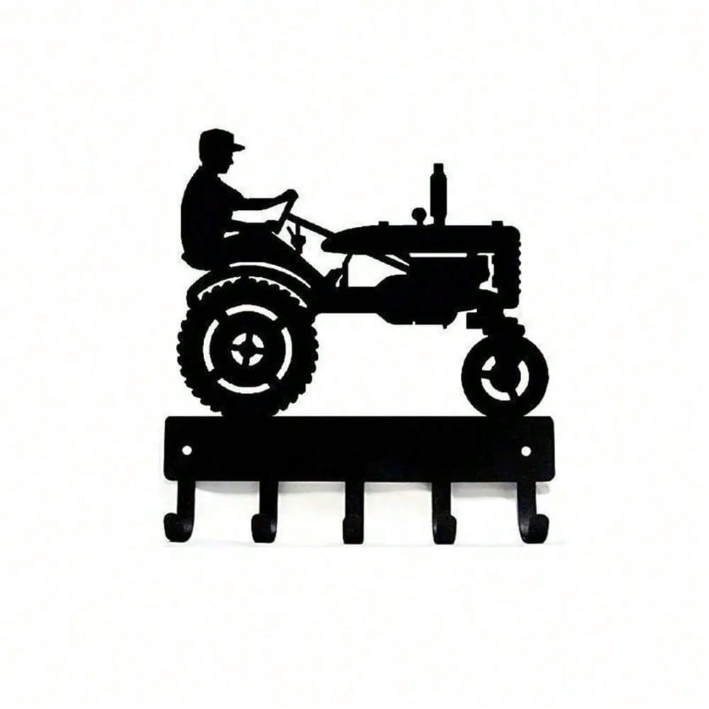 Heavy Duty Tractor Key Hook Wall Mounted, Iron Decor for Garage or Farmhouse Entryway Organizer 1PC