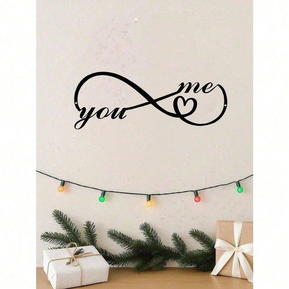 Gothic Metal Wall Art for Couples, Black Metal Tin Sign for Bedroom Decor. Stylish dark romantic ornament, perfect for wedding anniversary, Valentine and Easter gifts.