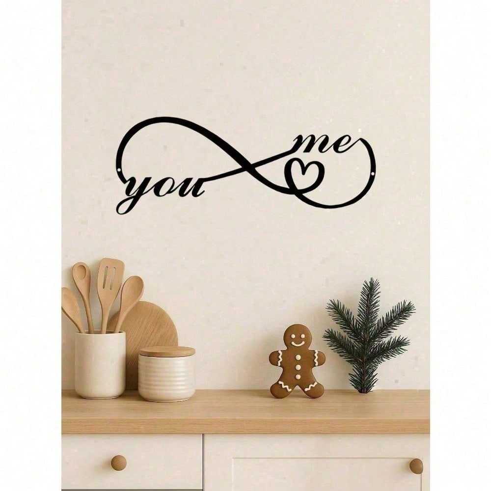 Gothic Metal Wall Art for Couples, Black Metal Tin Sign for Bedroom Decor. Stylish dark romantic ornament, perfect for wedding anniversary, Valentine and Easter gifts.