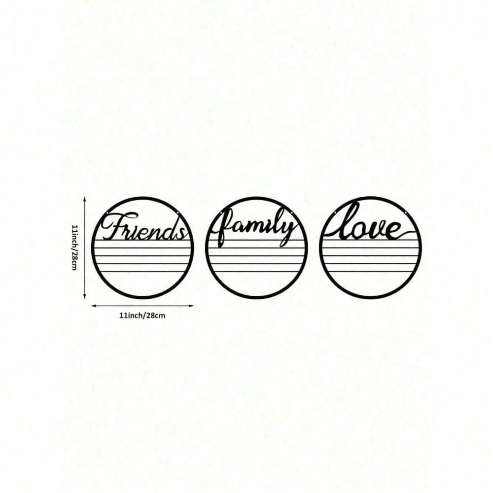 Set of 3 Motivational Metal Signs, inspirational wall art for living room, bedroom and office. Rustproof farmhouse decor, ideal for housewarming and Valentine gifts.