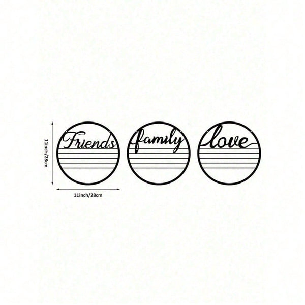Set of 3 Motivational Metal Signs, inspirational wall art for living room, bedroom and office. Rustproof farmhouse decor, ideal for housewarming and Valentine gifts.