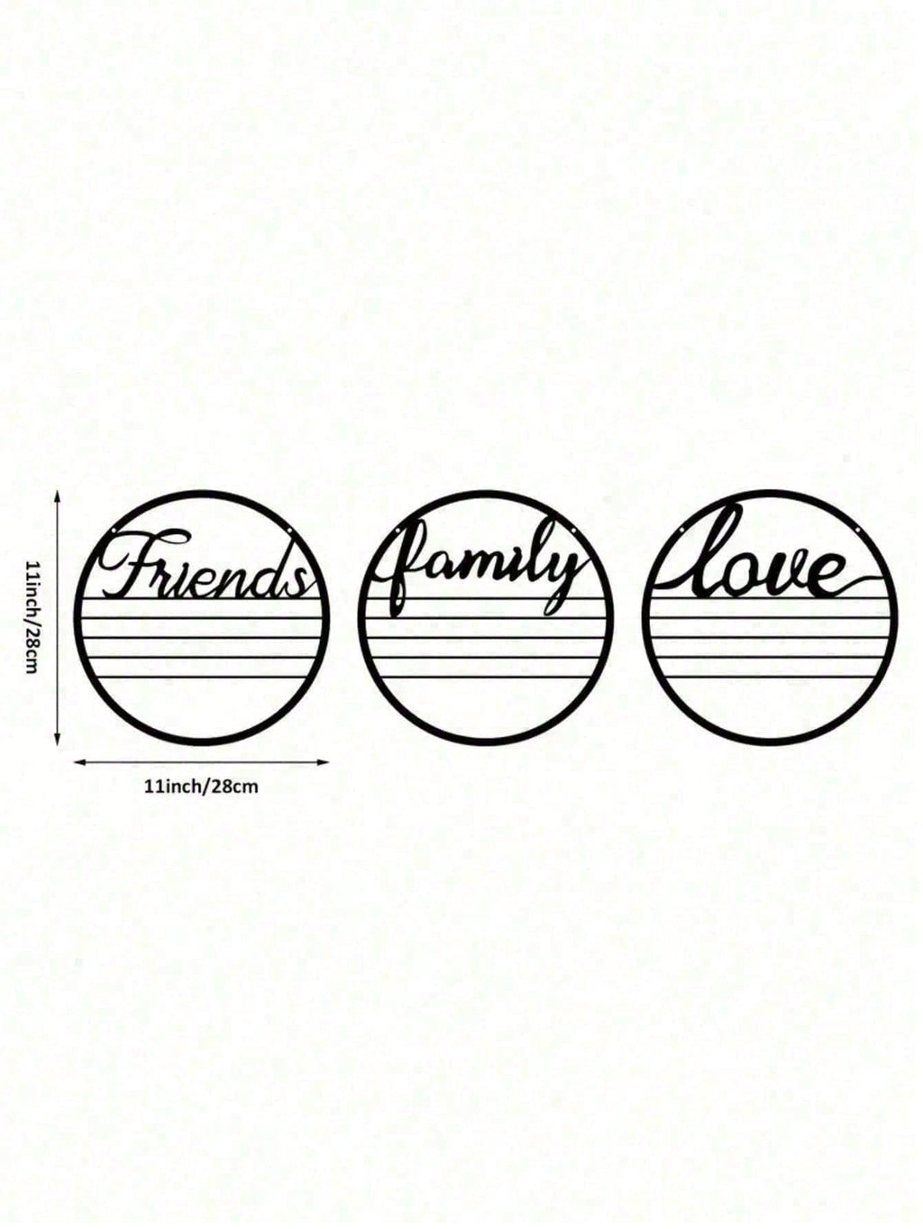 Set of 3 Motivational Metal Signs, inspirational wall art for living room, bedroom and office. Rustproof farmhouse decor, ideal for housewarming and Valentine gifts.