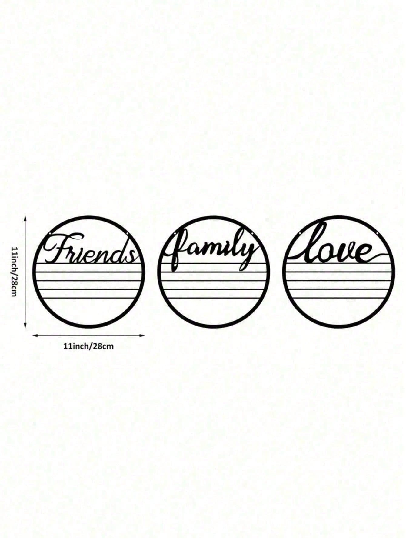Set of 3 Motivational Metal Signs, inspirational wall art for living room, bedroom and office. Rustproof farmhouse decor, ideal for housewarming and Valentine gifts.