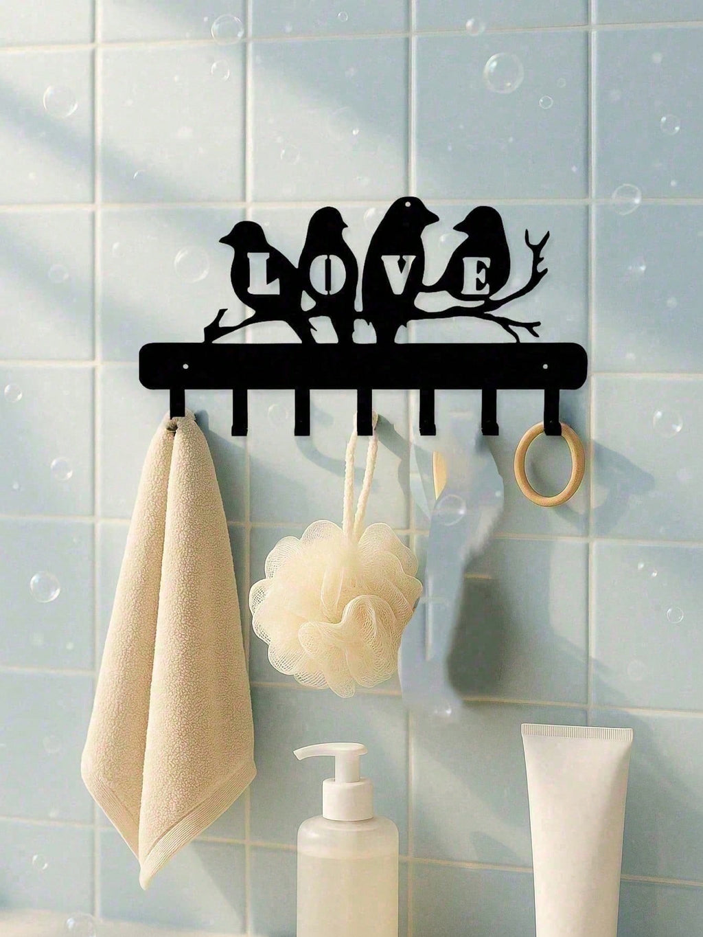 Wall-Mounted Entryway Organizer With Hooks, Modern Farmhouse Coat And Key Rack. Industrial Rustic Decor For Hallways, Practical Storage And Nice Housewarming Gift.