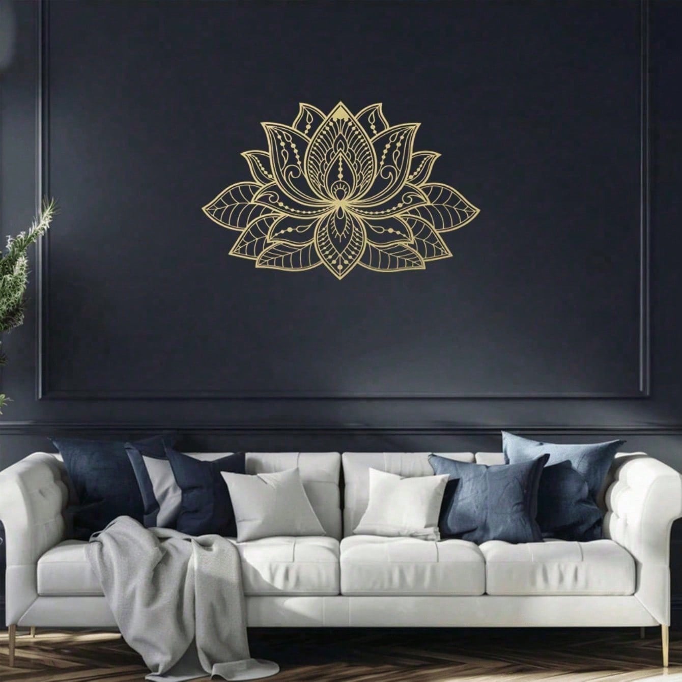 Radiant Lotus Mandala Metal Wall Art, bohemian zen decor suitable for indoor and outdoor areas. A spiritual sculpture, ideal as a gift for various festivals and occasions.