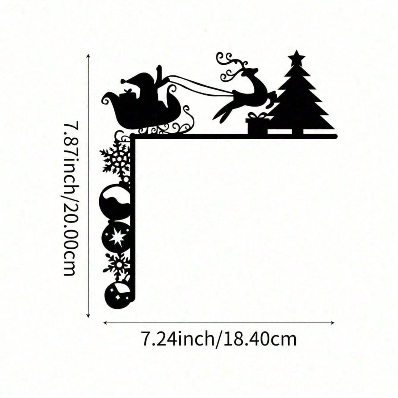 Christmas Sleigh Wall Decals - Removable Holiday Wall Stickers For Doors, Walls, Windows & Mirrors | Festive Winter Home Decor, Cozy Seasonal Aesthetic | Easy To Apply & Remove | Christmas Decorations Must Haves For Living Room, Bedroom, Nursery