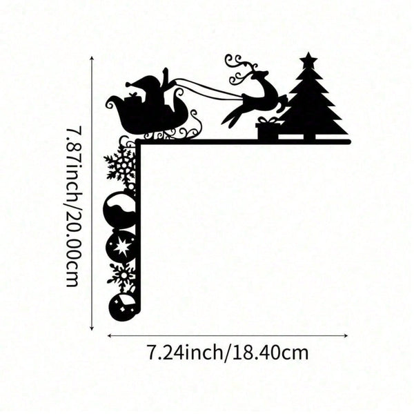 Christmas Sleigh Wall Decals - Removable Holiday Wall Stickers For Doors, Walls, Windows & Mirrors | Festive Winter Home Decor, Cozy Seasonal Aesthetic | Easy To Apply & Remove | Christmas Decorations Must Haves For Living Room, Bedroom, Nursery