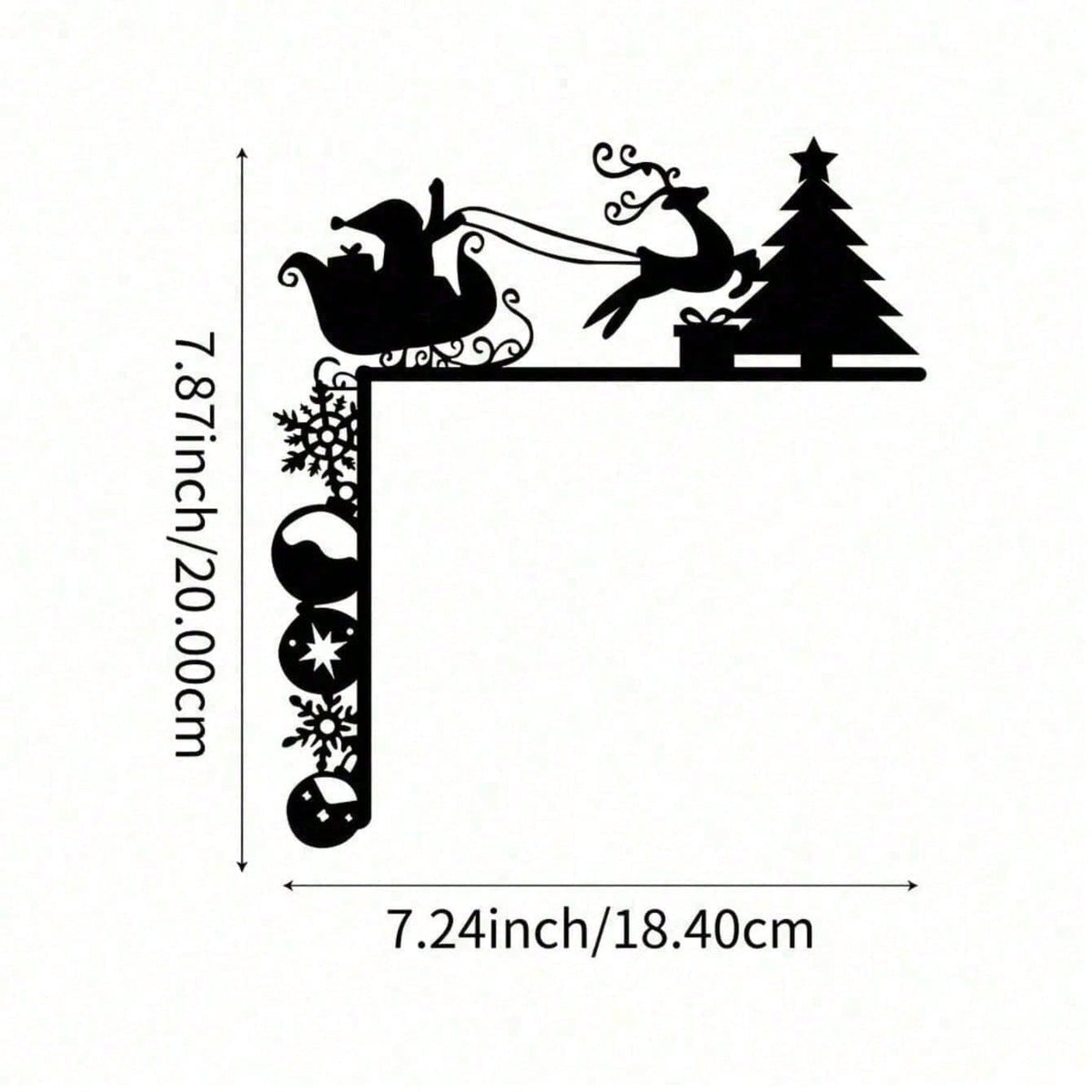 Christmas Sleigh Wall Decals - Removable Holiday Wall Stickers For Doors, Walls, Windows & Mirrors | Festive Winter Home Decor, Cozy Seasonal Aesthetic | Easy To Apply & Remove | Christmas Decorations Must Haves For Living Room, Bedroom, Nursery