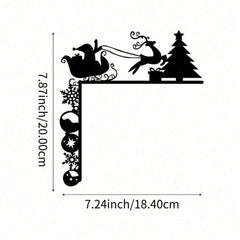 Christmas Sleigh Wall Decals - Removable Holiday Wall Stickers For Doors, Walls, Windows & Mirrors | Festive Winter Home Decor, Cozy Seasonal Aesthetic | Easy To Apply & Remove | Christmas Decorations Must Haves For Living Room, Bedroom, Nursery