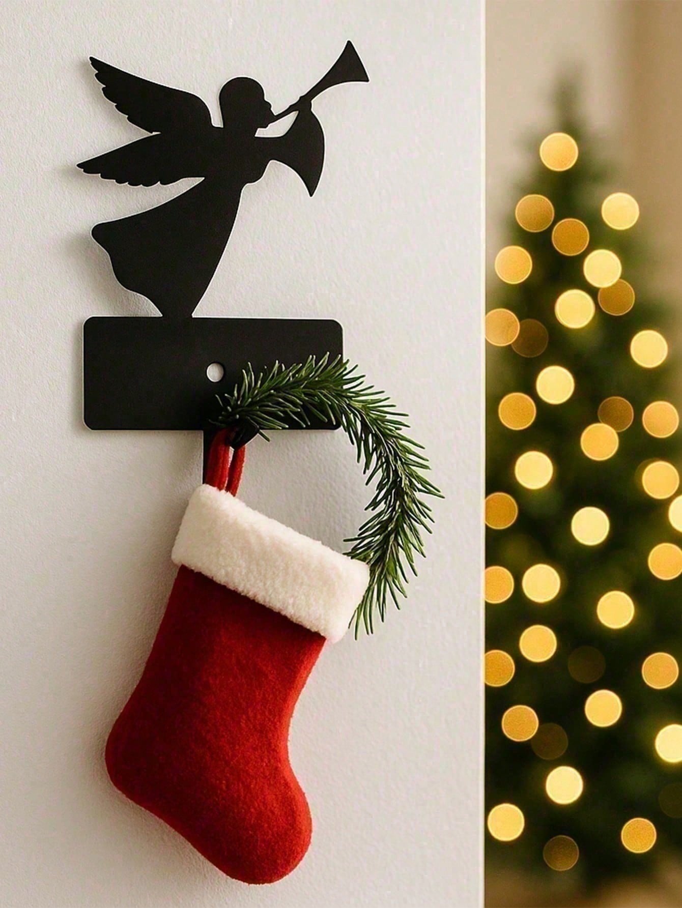 Heavy-Duty Angel Trumpet Metal Wall Hooks, modern farmhouse style. Sturdy space-saving rack for coats and keys, stylish home decor and nice holiday gift.