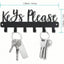 Sleek Modern Wall Key Holder with Single Hook, Minimalist Key Rack Space-Saving Entryway Organizer, Sturdy Black Metal Key Hanger for Home Office Apartment Gift