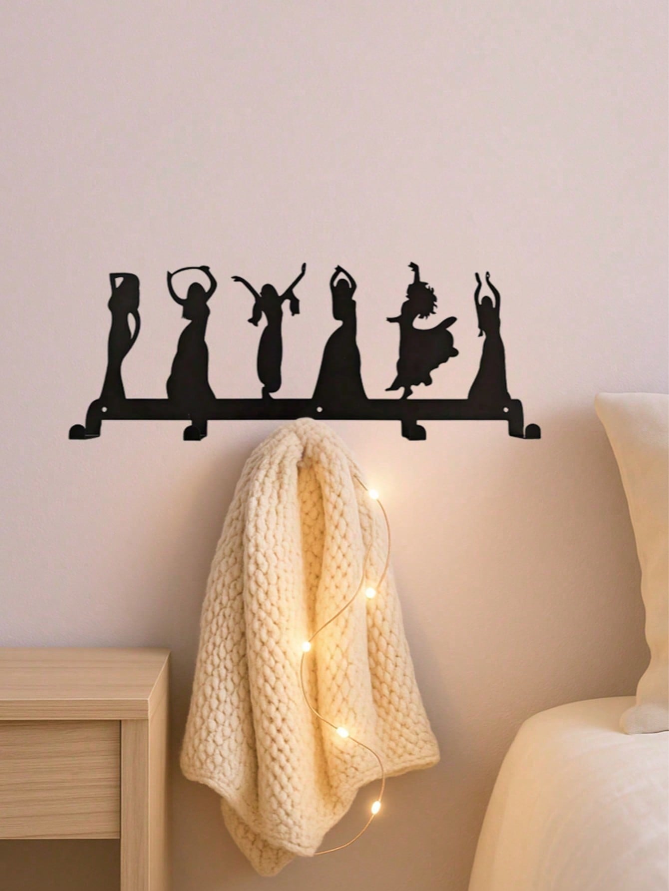 Cute Ballerina Wall Hook Wall Mounted Storage Organizer Waterproof Rust Proof Decor for Entryway Bathroom Bedroom Closet Practical Gift for Women Girls