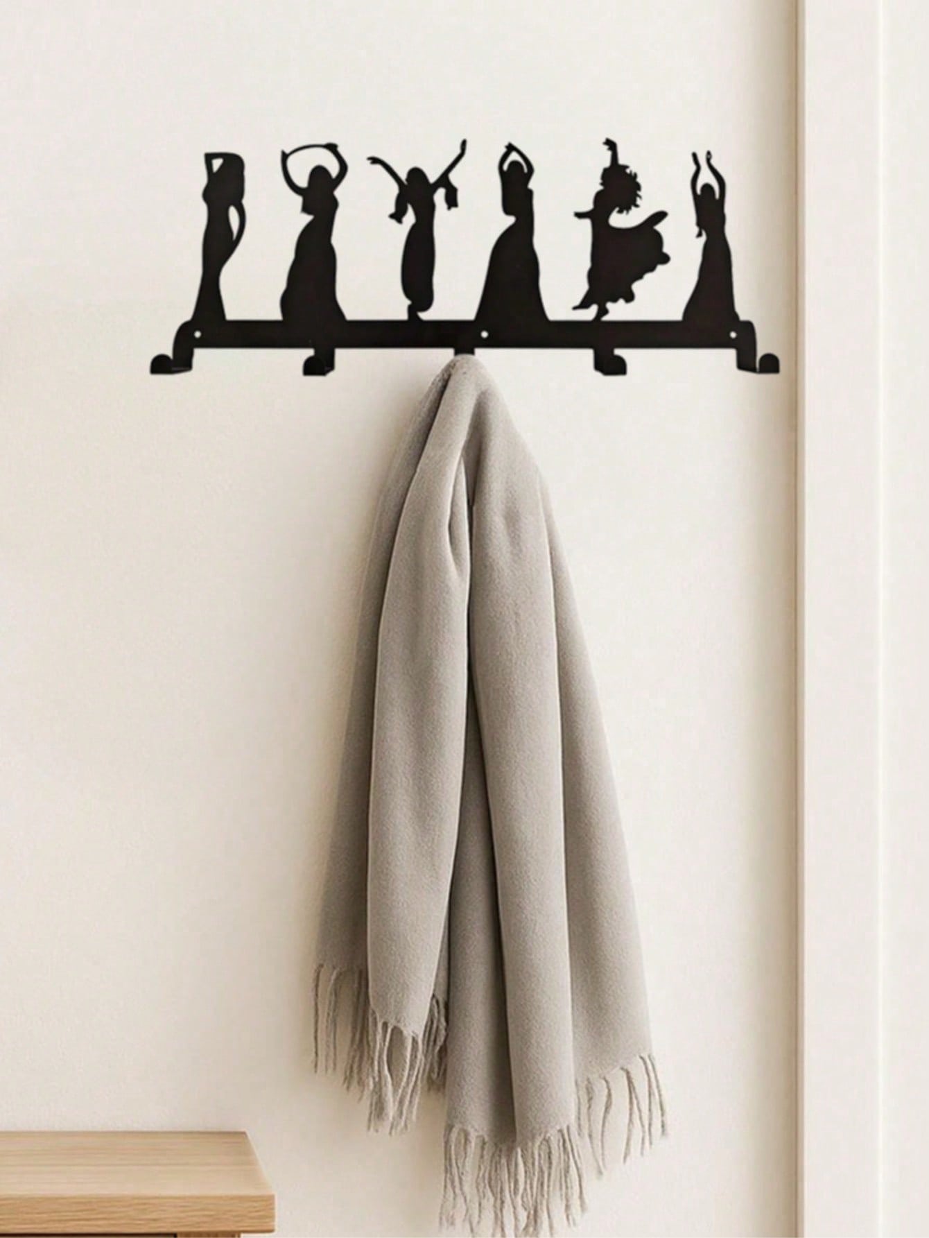 Cute Ballerina Wall Hook Wall Mounted Storage Organizer Waterproof Rust Proof Decor for Entryway Bathroom Bedroom Closet Practical Gift for Women Girls