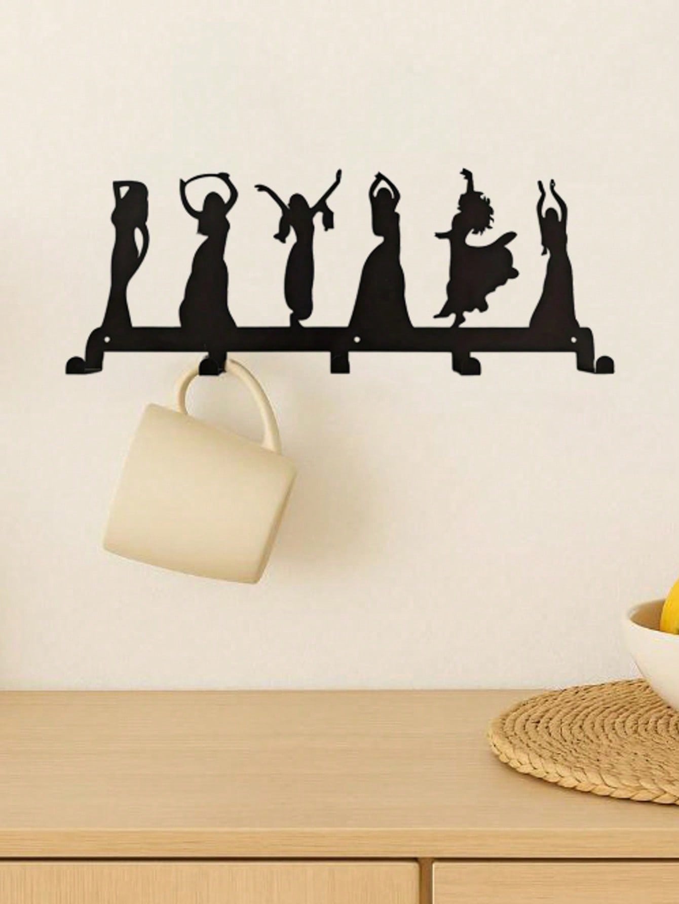 Cute Ballerina Wall Hook Wall Mounted Storage Organizer Waterproof Rust Proof Decor for Entryway Bathroom Bedroom Closet Practical Gift for Women Girls