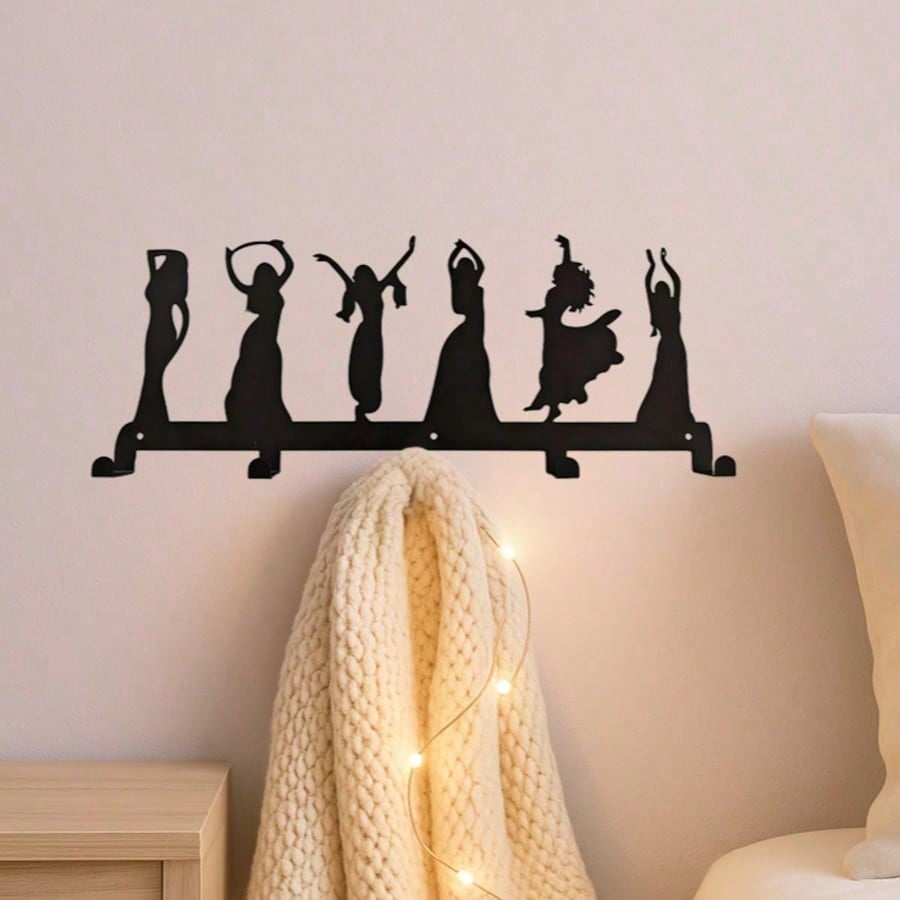 Cute Ballerina Wall Hook Wall Mounted Storage Organizer Waterproof Rust Proof Decor for Entryway Bathroom Bedroom Closet Practical Gift for Women Girls