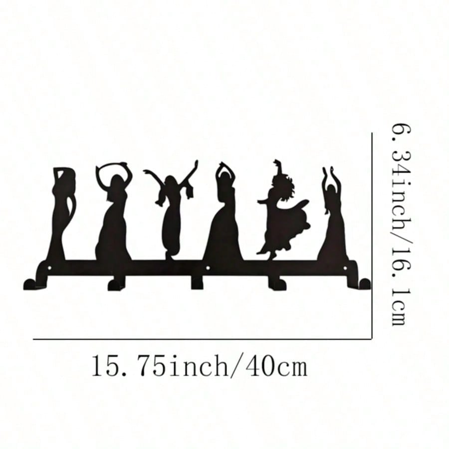 Cute Ballerina Wall Hook Wall Mounted Storage Organizer Waterproof Rust Proof Decor for Entryway Bathroom Bedroom Closet Practical Gift for Women Girls