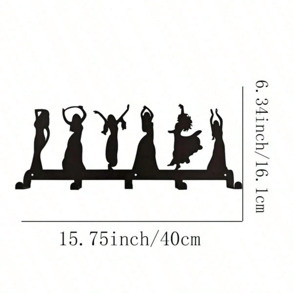 Cute Ballerina Wall Hook Wall Mounted Storage Organizer Waterproof Rust Proof Decor for Entryway Bathroom Bedroom Closet Practical Gift for Women Girls